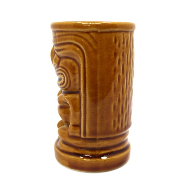 Orchids of Hawaii Vintage Tiki Mug R-91 Japan Dark Brown Ceramic 5 1/8" Aloha - Picture 4 of 7